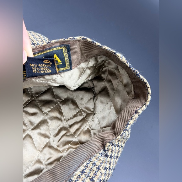 Scala Men’s Ivy Wool Blend Houndstooth Flat Cap – Peaky Blinders Style – Size L - Picture 6 of 6